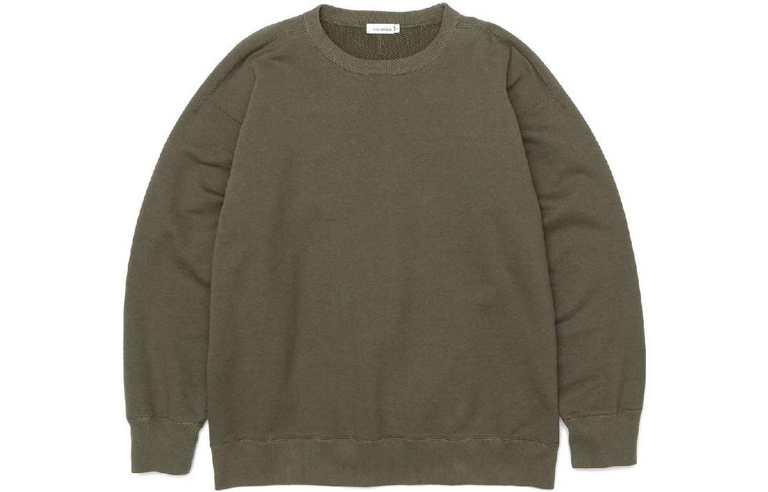 Nanamica FW22 Unisex Solid Color Crewneck Pullover Sweatshirt Long Sleeve SUHS245