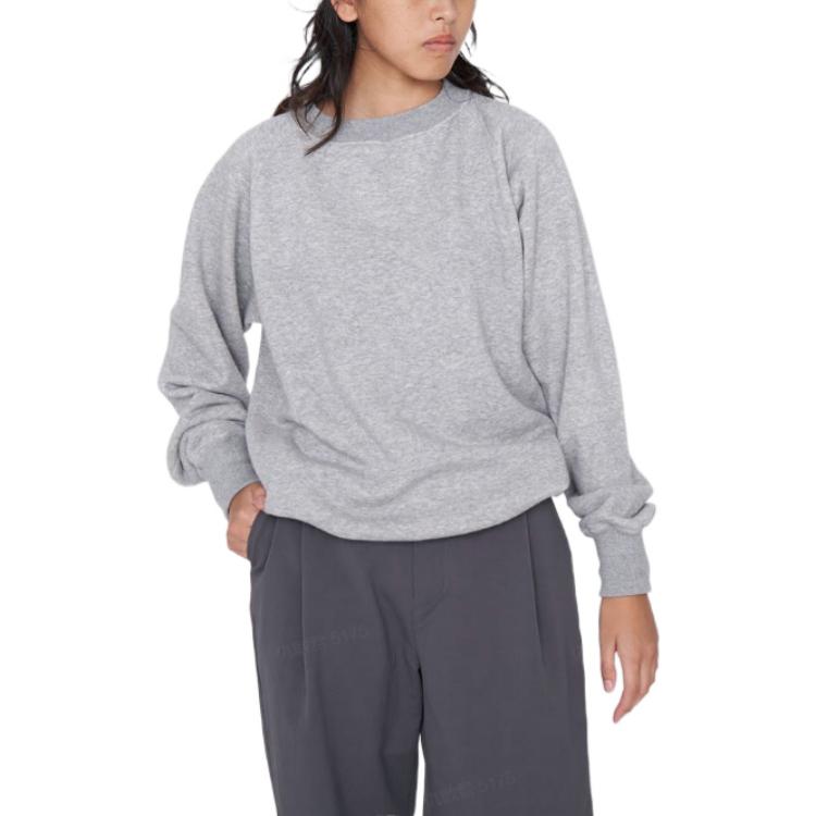 Shop Nanamica FW22 男女款純色羅紋圓領套頭衫衛衣 OBHF202