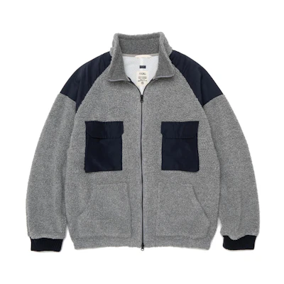 Nanamica FW22 Vintage Wool Fleece Jacket Colorblock Zip-Up Unisex Outerwear SUAF275