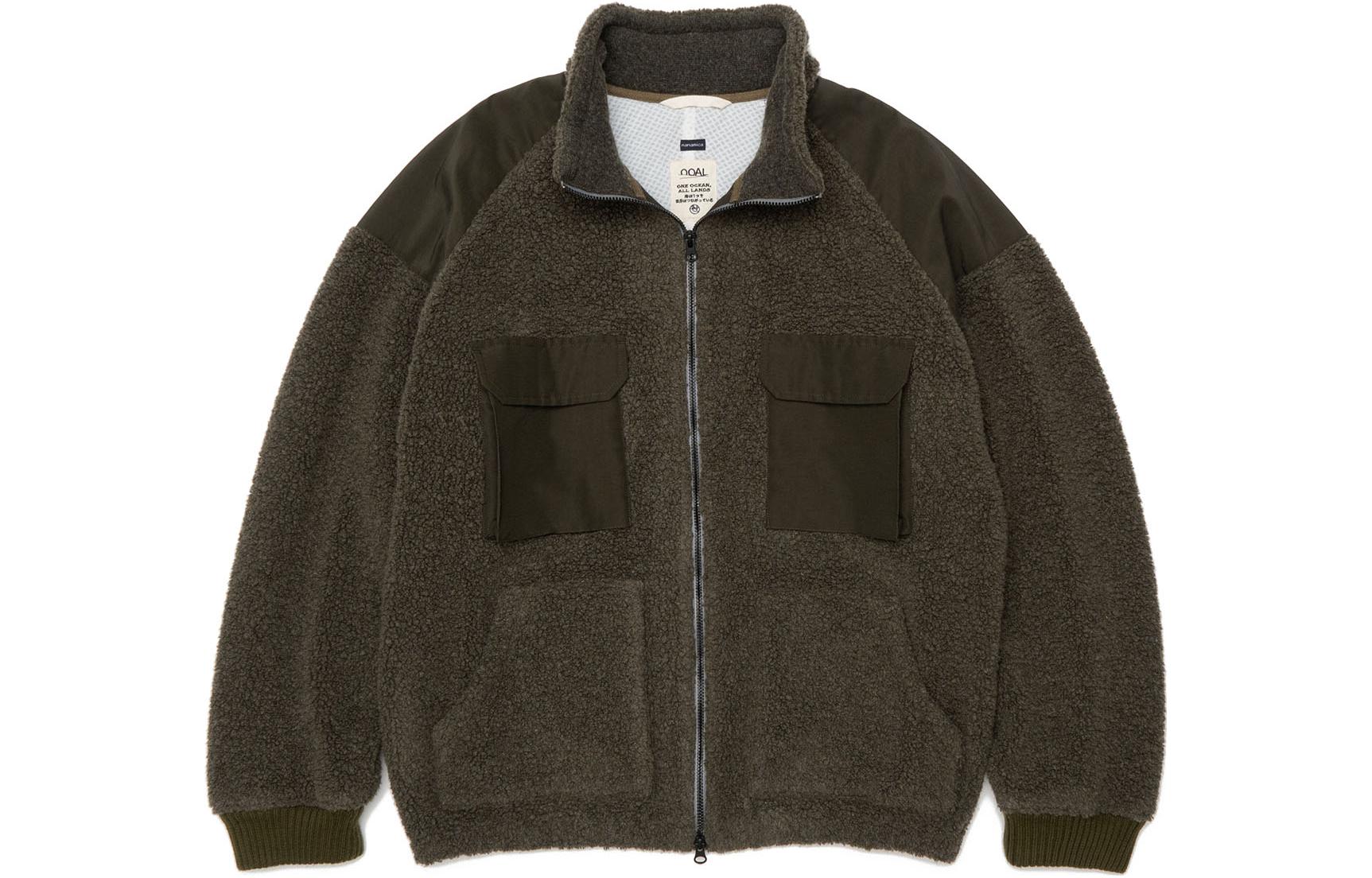 Order Nanamica FW22 复古羊毛抓绒拼色拉链夹克 男女同款外套 SUAF275