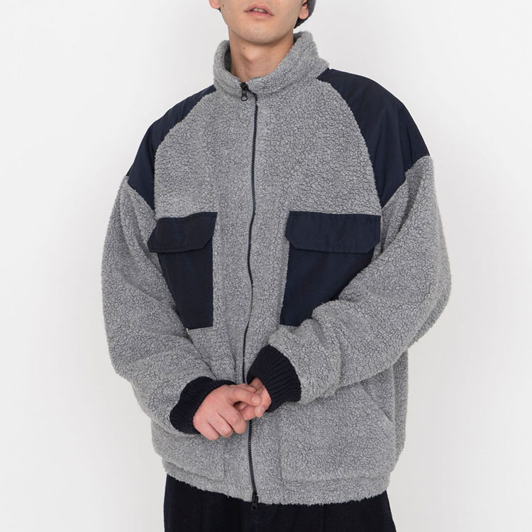 Purchase Nanamica FW22 复古羊毛抓绒拼色拉链夹克 男女同款外套 SUAF275