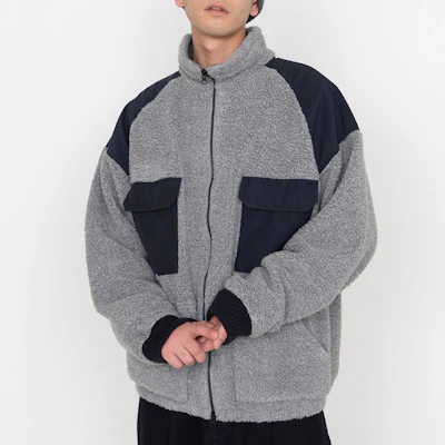 Nanamica FW22 复古羊毛抓绒拼色拉链夹克 男女同款外套 SUAF275 Purchase Nanamica FW22 复古羊毛抓绒拼色拉链夹克 男女同款外套 SUAF275