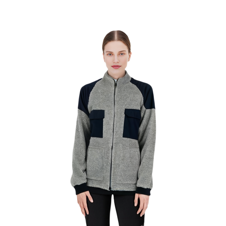 Cheap Nanamica FW22 复古羊毛抓绒拼色拉链夹克 男女同款外套 SUAF275