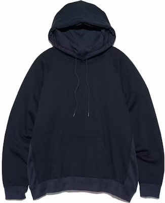 Nanamica FW23 Navy Blue Colorblock Pullover Hoodie Unisex Long Sleeve Casual SUHF352-K Buy Nanamica FW23 Navy Blue Colorblock Pullover Hoodie Unisex Long Sleeve Casual SUHF352-K