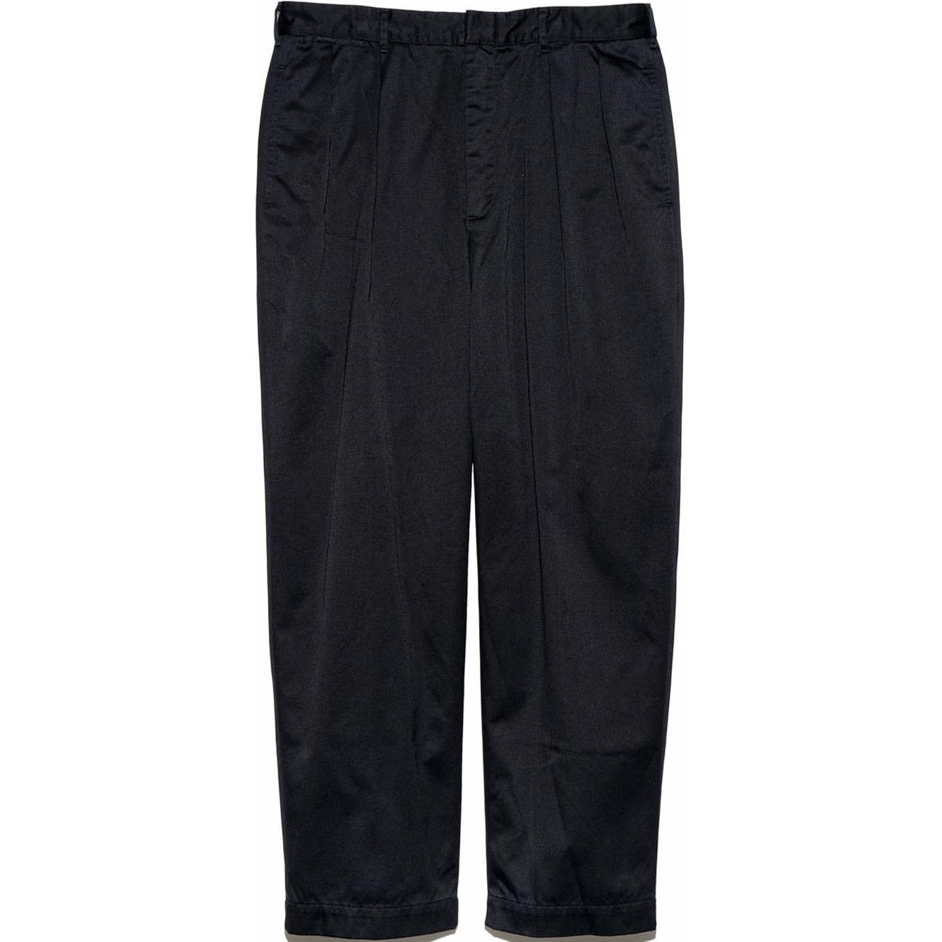 Order Nanamica FW24 黑色褶皺斜紋側袋拉鍊休閒長褲 S24FC054-K