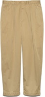 Nanamica FW24 Brown Twill Zip Casual Pants with Pleats and Side Pockets S24FC054-TN Nanamica FW24 Brown Twill Zip Casual Pants with Pleats and Side Pockets S24FC054-TN