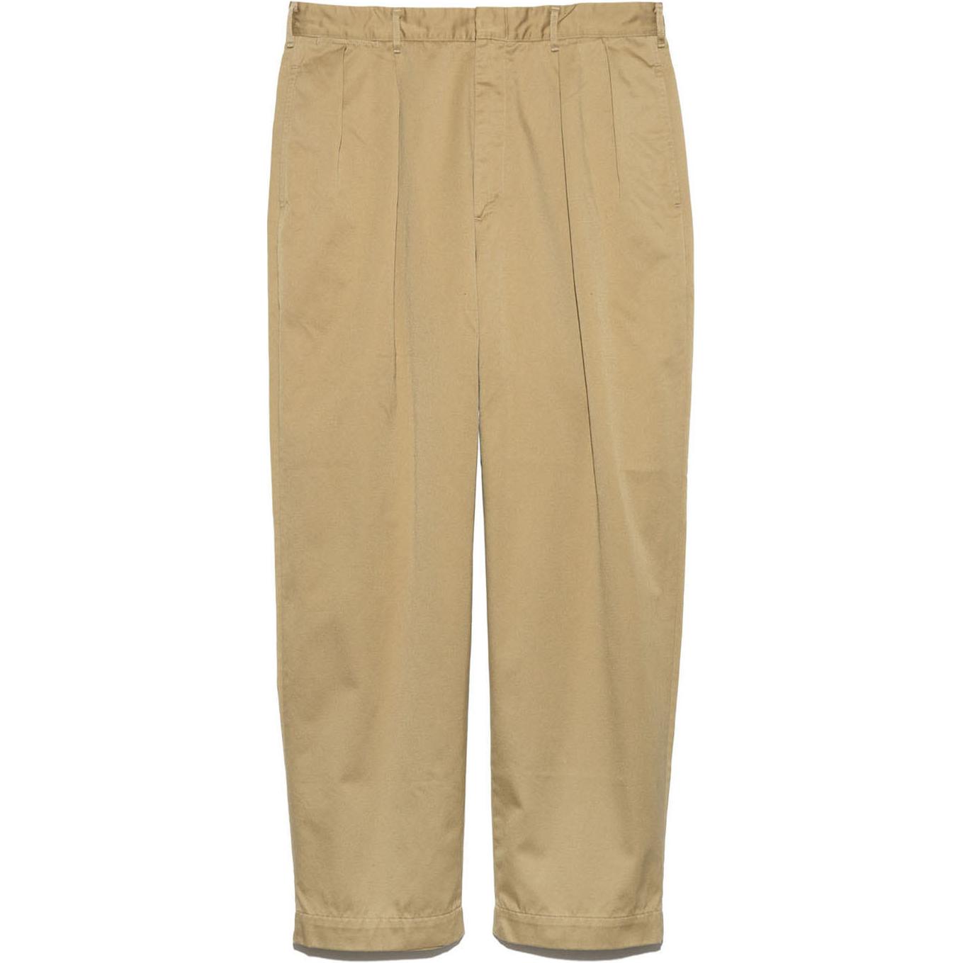 Order Nanamica FW24 棕色斜紋摺褶側口袋拉鍊休閒長褲 S24FC054-TN