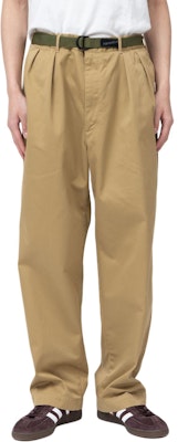 Nanamica FW24 棕色斜紋摺褶側口袋拉鍊休閒長褲 S24FC054-TN Shop Nanamica FW24 棕色斜紋摺褶側口袋拉鍊休閒長褲 S24FC054-TN