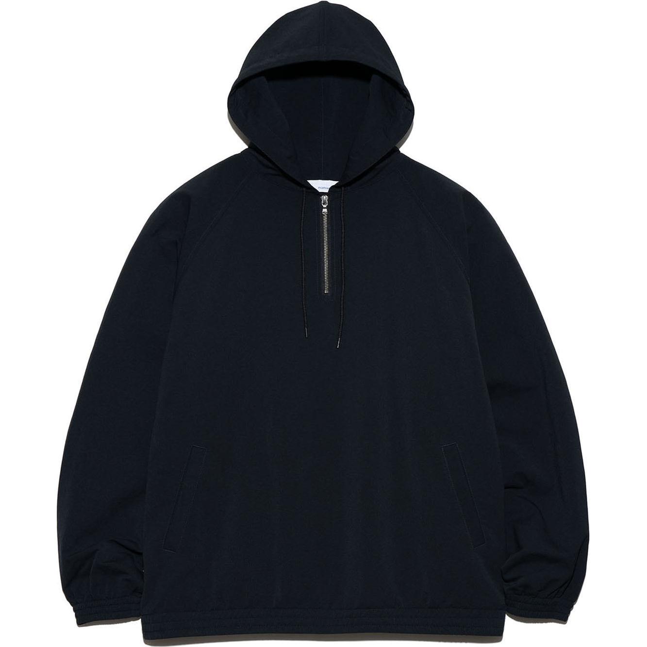 Order Nanamica FW24 半拉鍊黑色帽T休閒運動衫附抽繩下擺 S24FA041-K