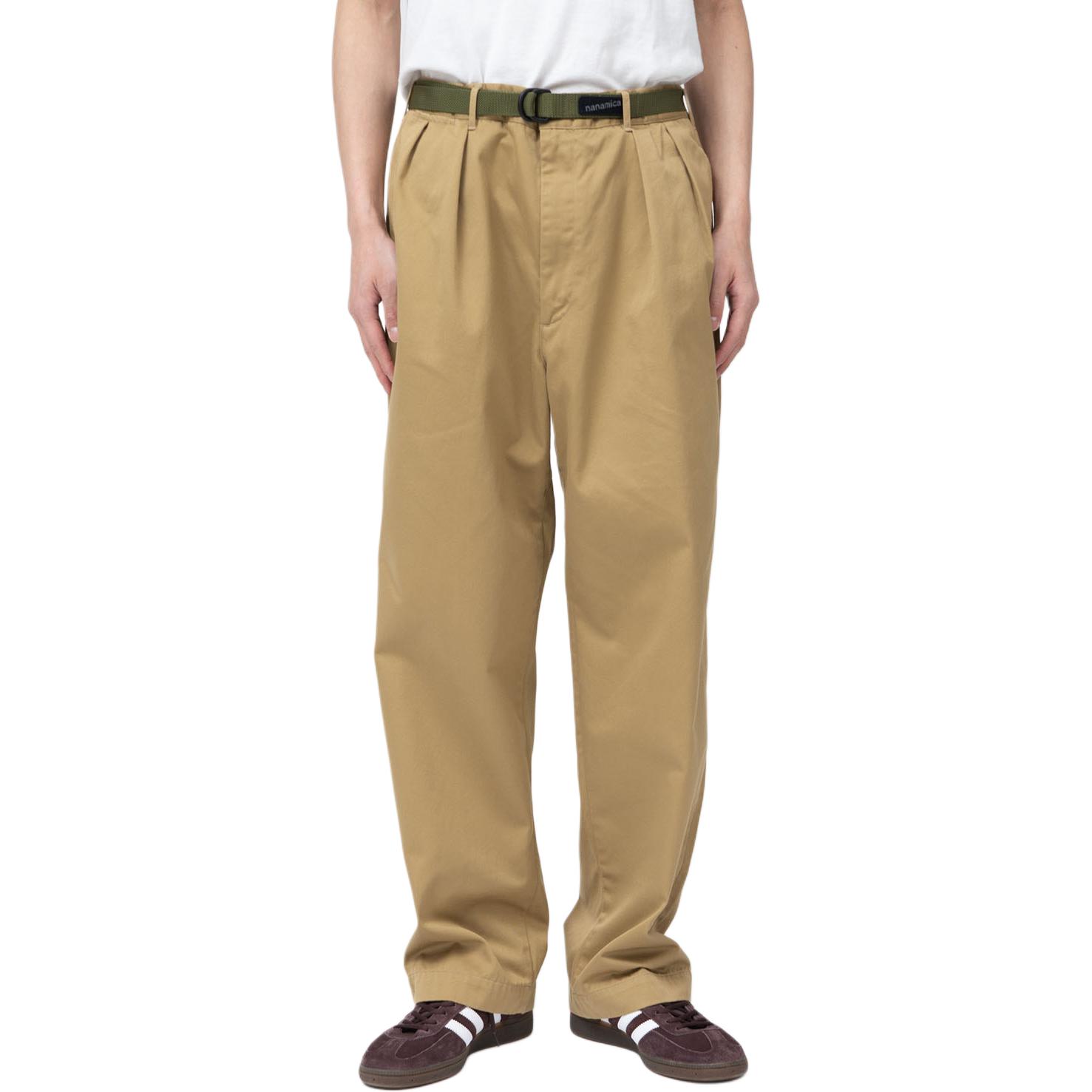 Lookbook Nanamica FW24 卡其側口袋打褶拉鍊休閒長褲 S24FC054-KK