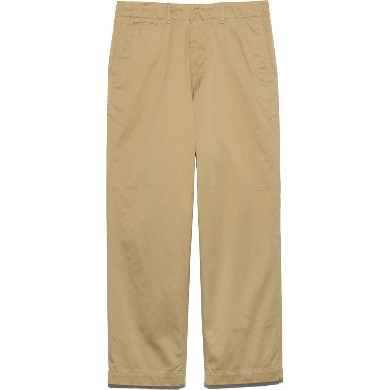 Nanamica FW24 Solid Zip Twill Relaxed Unisex Casual Pants Brown SUCS401-TN