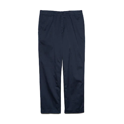 Nanamica FW24 Twill Loose-Fit Zip Casual Pants Unisex Navy Blue. SUCS401-N