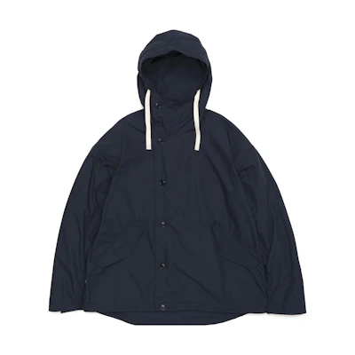 Nanamica Hooded Jacket Solid Color Waterproof Coat Unisex with Drawstring. SUAS335