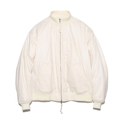 nanamica Insulation Varsity Jacket Solid Loose Fit Warm Zip-Up Jacket SUAF359