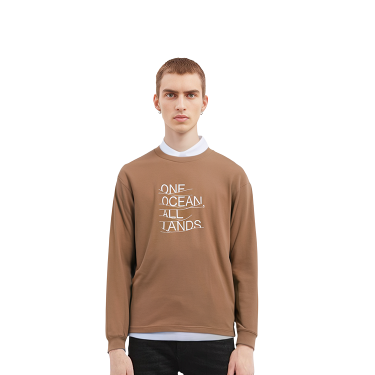 Purchase Nanamica 字母印花卫衣 原味可可色 男女款套头衫 SUHF370-MOCHA