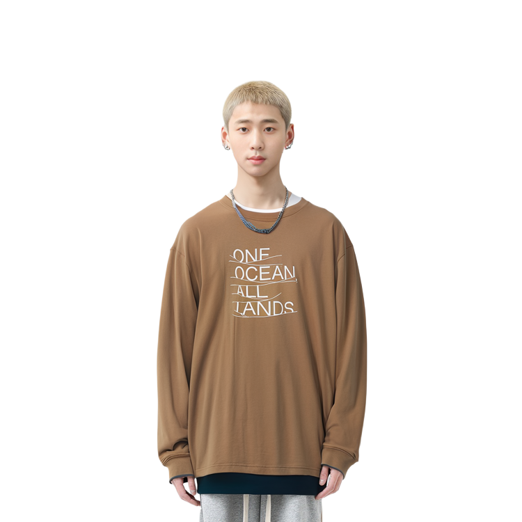 Details for Nanamica 字母印花卫衣 原味可可色 男女款套头衫 SUHF370-MOCHA