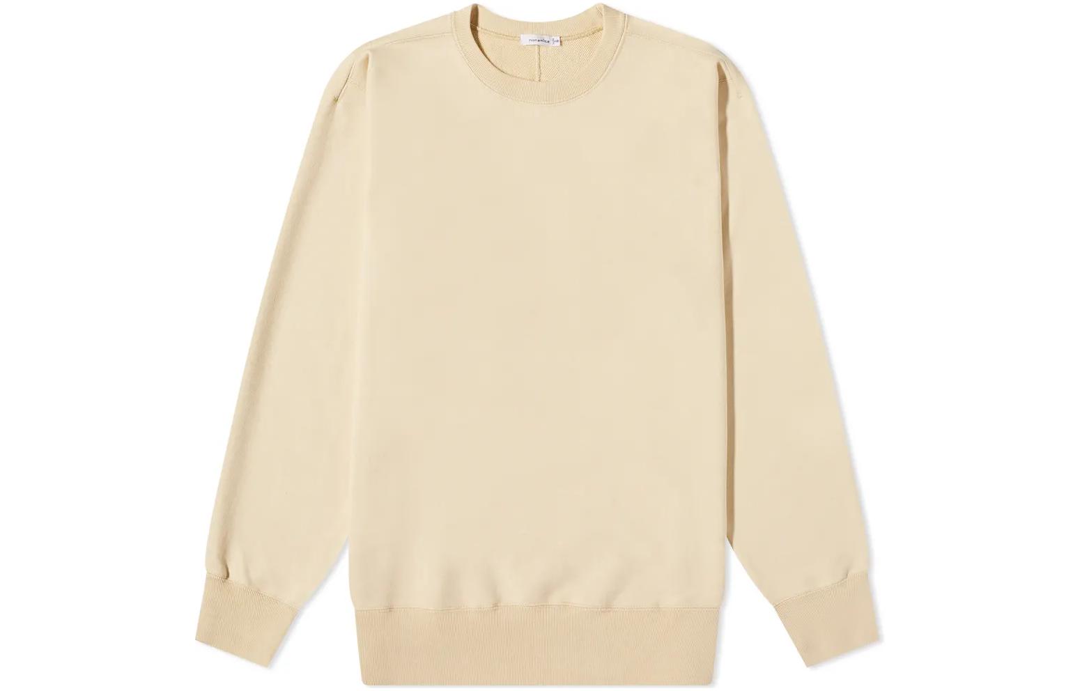 Nanamica Loose Fit Plain Crewneck Sweatshirt Light Yellow SUHF161E-EC