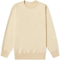 Nanamica Loose Fit Plain Crewneck Sweatshirt Light Yellow SUHF161E-EC Nanamica Loose Fit Plain Crewneck Sweatshirt Light Yellow SUHF161E-EC