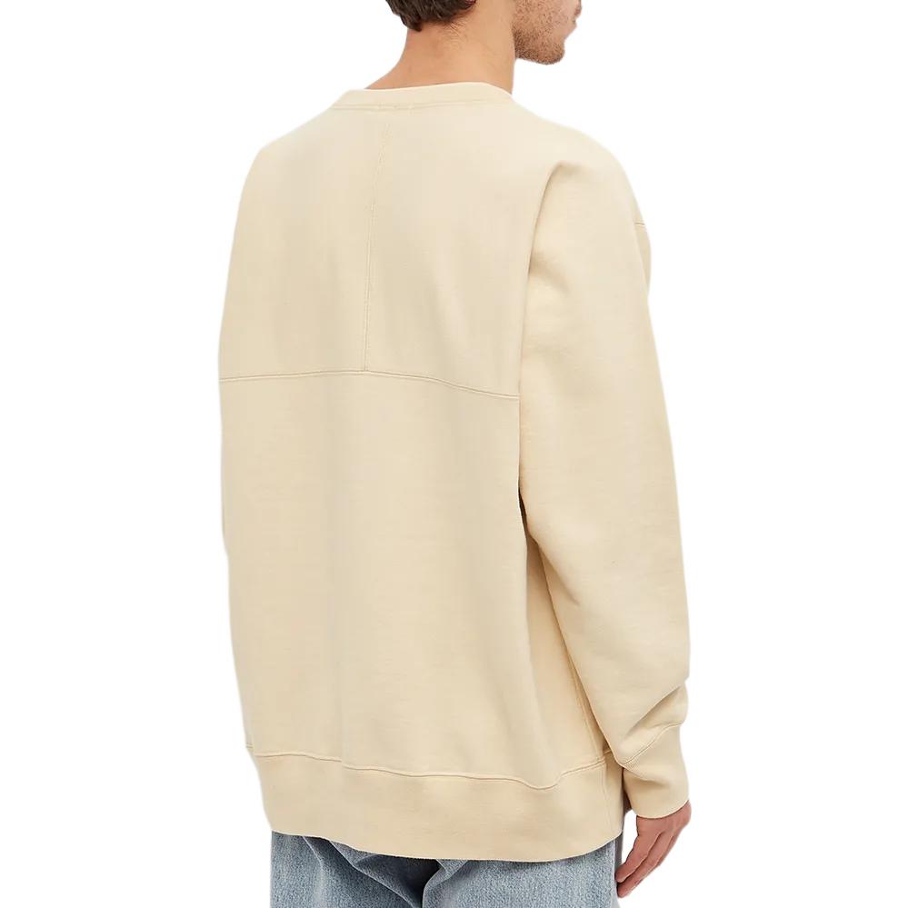 Shop Nanamica 宽松版纯色圆领卫衣 浅黄色 SUHF161E-EC