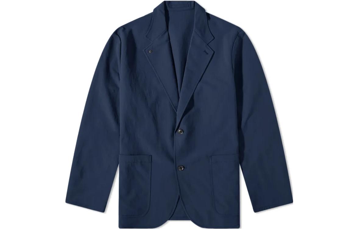 Nanamica Loose Fit Single-Breasted Blue Jacket SUAS310E-N