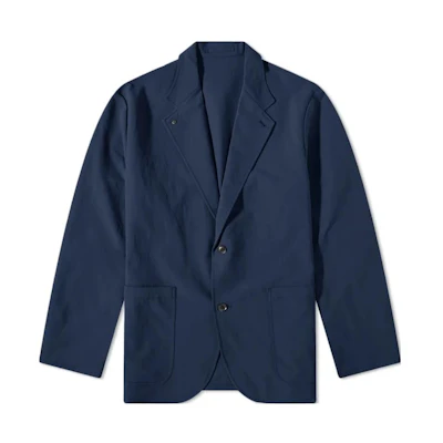 Nanamica Loose Fit Single-Breasted Blue Jacket SUAS310E-N