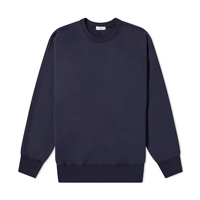 Nanamica Navy Blue Casual Loose-Fit Crewneck Sweatshirt SUHF161E-N