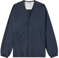Nanamica Navy Single-Button V-Neck Slim Fit Jacket SUHS328E-N Nanamica Navy Single-Button V-Neck Slim Fit Jacket SUHS328E-N