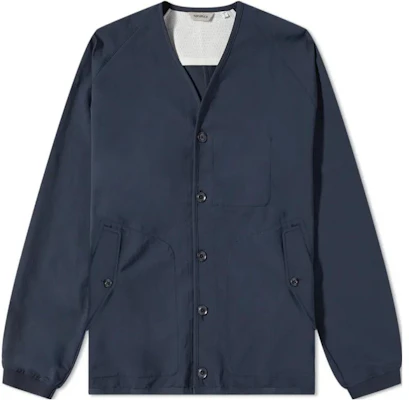 Nanamica Navy Single-Button V-Neck Slim Fit Jacket SUHS328E-N Buy Nanamica Navy Single-Button V-Neck Slim Fit Jacket SUHS328E-N