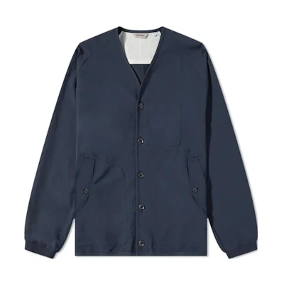 Nanamica Navy Single-Button V-Neck Slim Fit Jacket SUHS328E-N