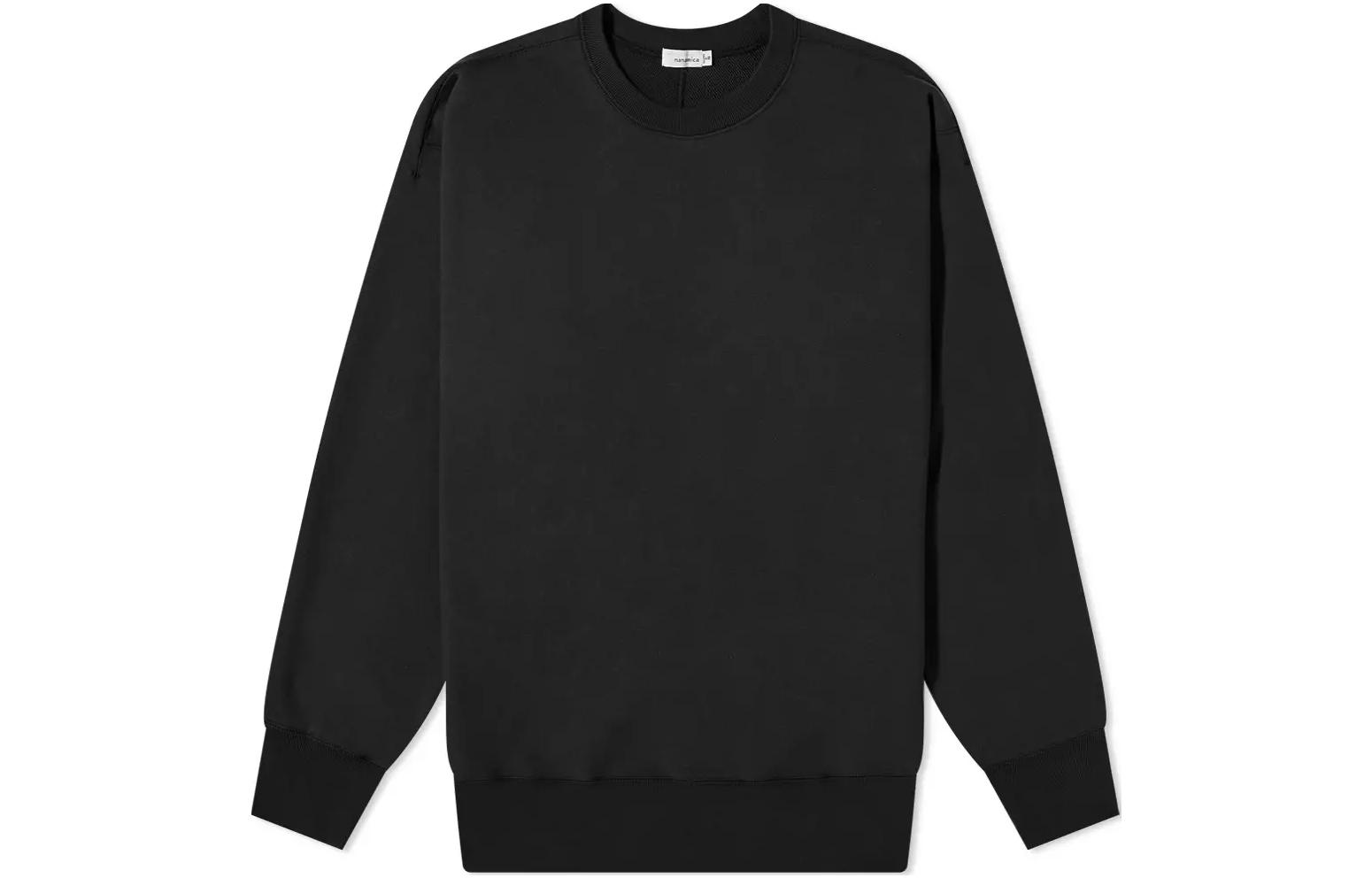 Nanamica Solid Color Crewneck Long Sleeve Sweatshirt Black SUHF161E-K