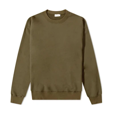 Nanamica Solid Color Crewneck Loose Fit Sweatshirt Khaki Green () SUHS245E-KK