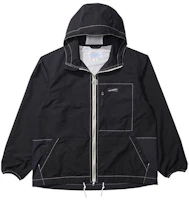 Nanamica Solid Color Embroidered Logo Hoodie Zip Jacket Black Mens SUAS038 Nanamica Solid Color Embroidered Logo Hoodie Zip Jacket Black Mens SUAS038