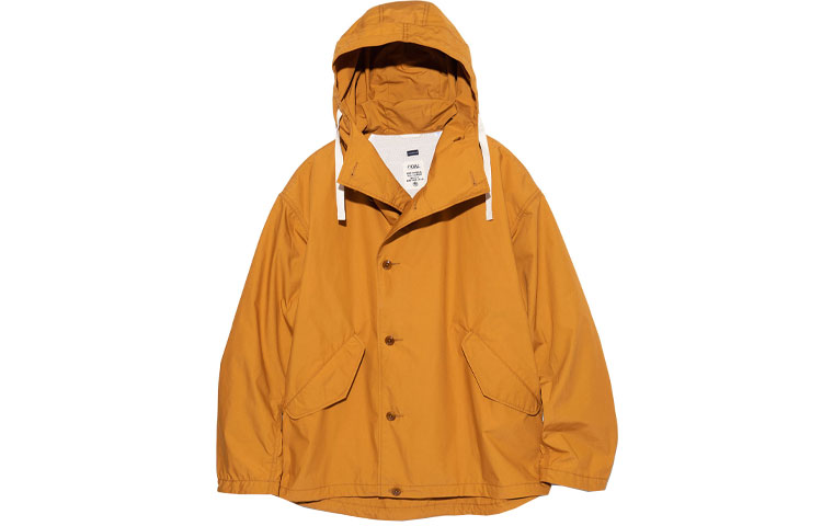 Nanamica Solid Color Hoodie Jacket Unisex Light Orange Red Long Sleeve. SUAF370-SS