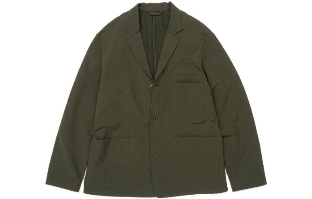 Nanamica Solid Single-Breasted Blazer Jacket Long Sleeve SUAF274