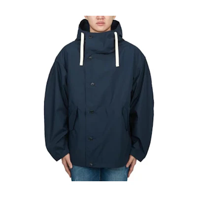 Nanamica Solid Single-Breasted Hooded Jacket Navy Blue - SUAF370E-NAVY