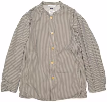 Nanamica SS22 Striped Button-Up Crew Neck Jacket Unisex Brown SUAS227 Nanamica SS22 Striped Button-Up Crew Neck Jacket Unisex Brown SUAS227