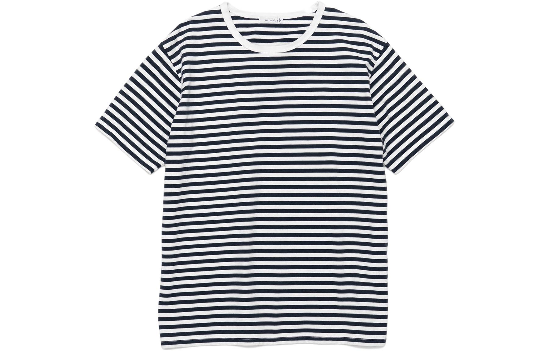 Nanamica SS22 Striped Loose Fit Crewneck T-Shirt Unisex. SUHF011