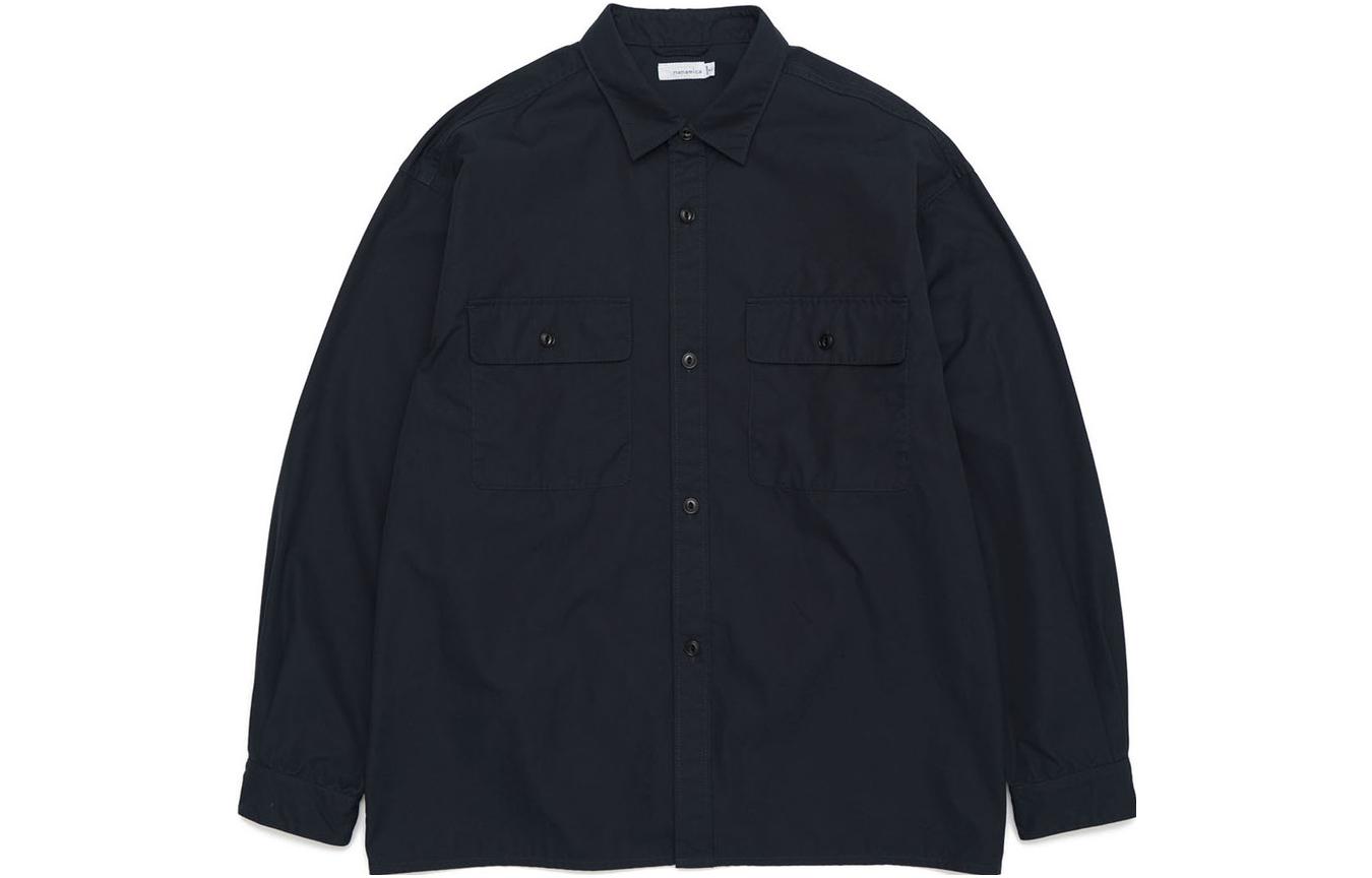 nanamica SS23  Single-Breasted Shirt Jacket with Chest Pocket in Solid Color. SUGS311
