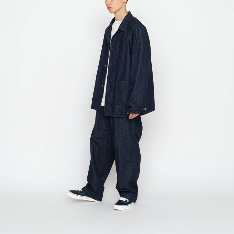 Lookbook nanamica SS23 純色長袖丹寧外套 大側口袋設計 SUAS303