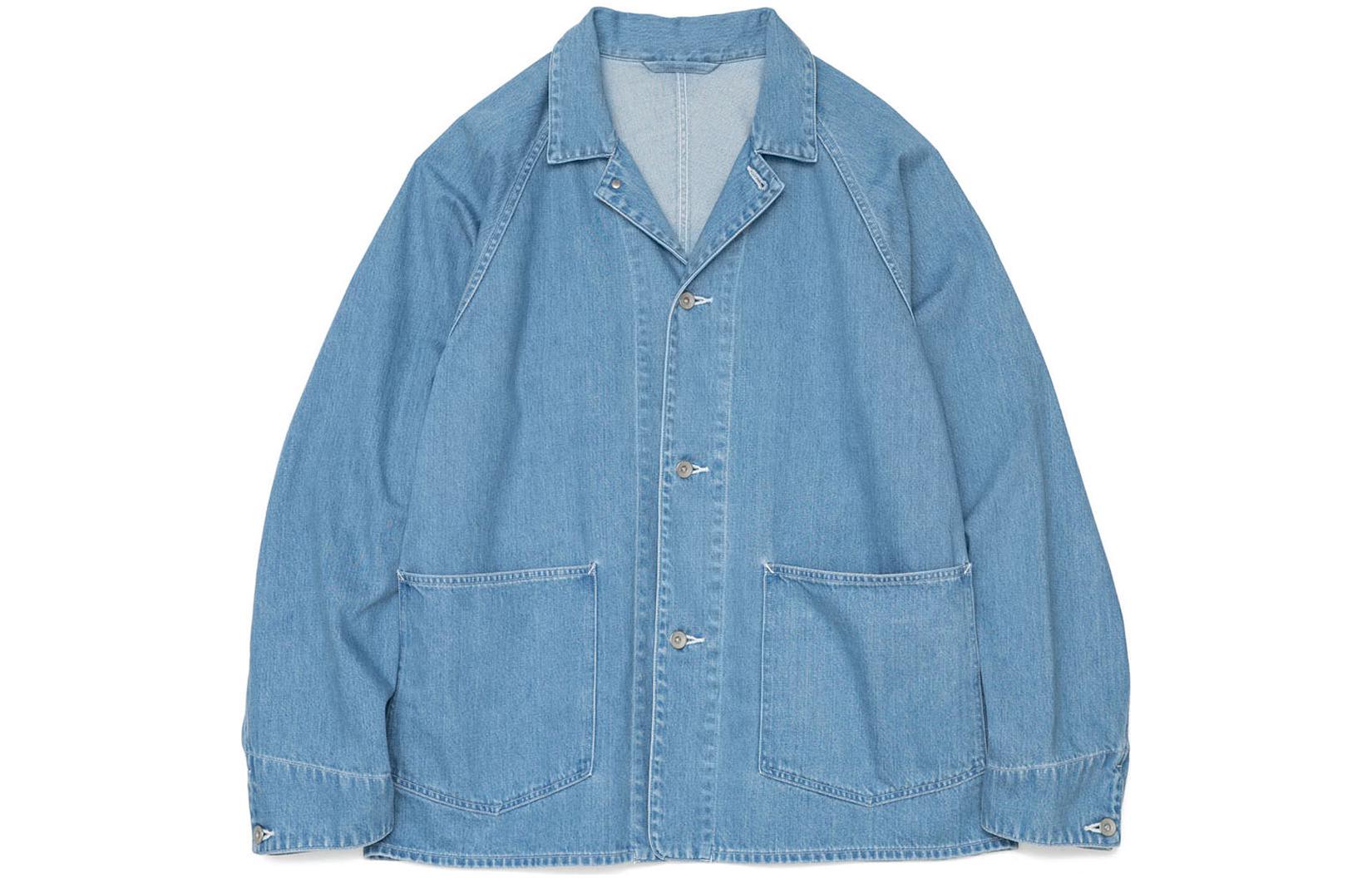 Cheap nanamica SS23 純色長袖丹寧外套 大側口袋設計 SUAS303