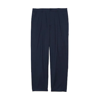 Nanamica SS24 Navy Tapered Pants with Hidden Zipper Pockets. SUCS403U-N