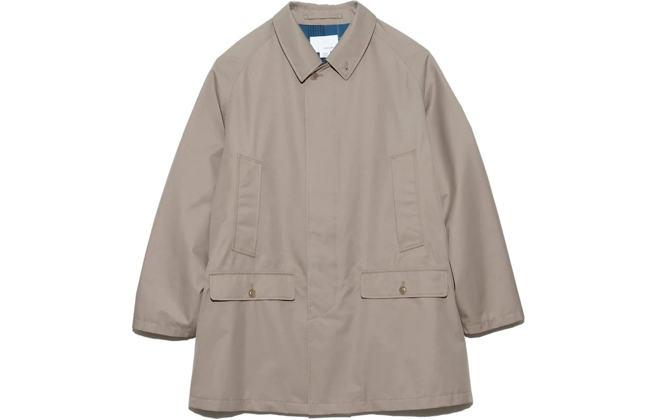 Nanamica SS24 Beige Unisex Single-Breasted Long Sleeve Jacket SUBF355U-BE