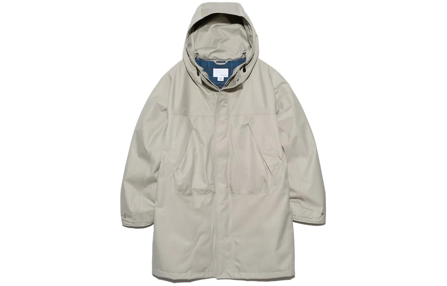 Nanamica SS24 Light Gray Unisex Zip Hoodie Casual Jacket SUBF350U-PH