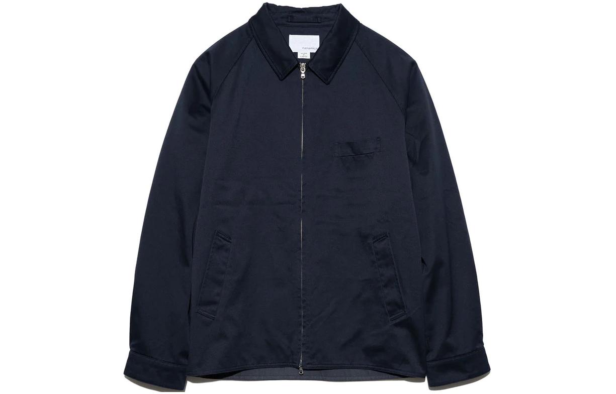 Nanamica SS24 Navy Blue Raglan Zip Jacket Unisex SUAS400U-N