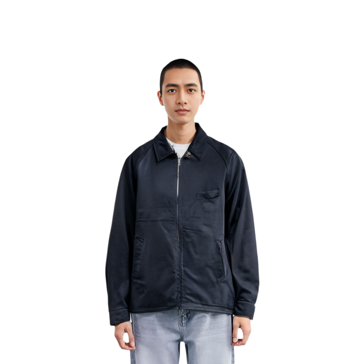 Lookbook Nanamica SS24 海軍藍色拉格蘭拉鍊外套 男女通用 SUAS400U-N