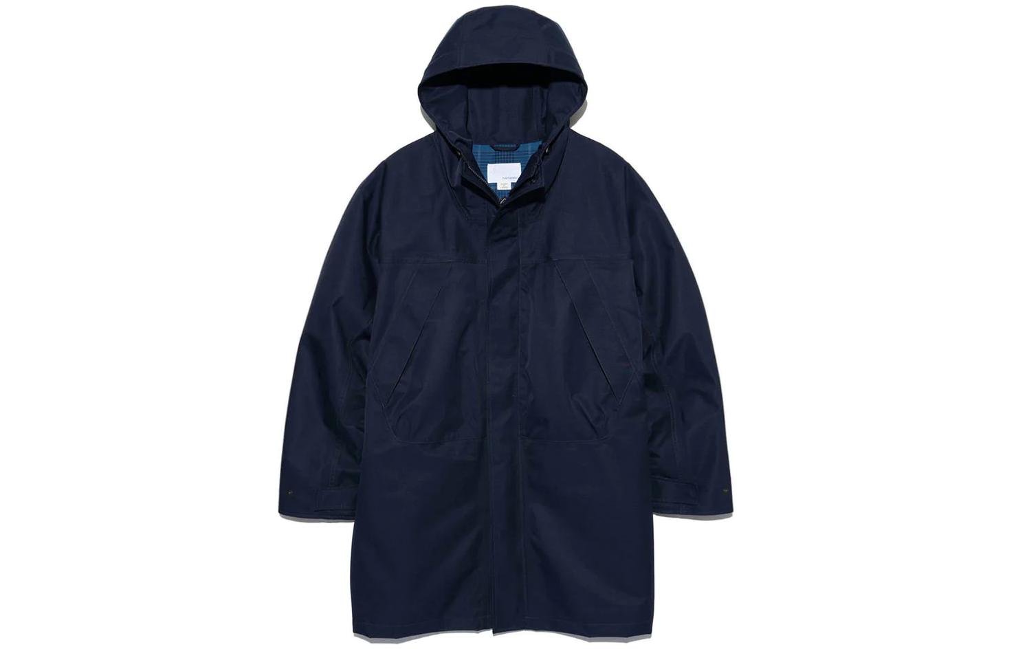 Nanamica SS24 Navy Blue Unisex Solid Zip Hoodie Casual Jacket SUBF350U-N