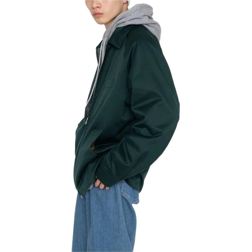 Shop Nanamica SS24纯色拉链茄克男女同款绿色 SUAS400U-G