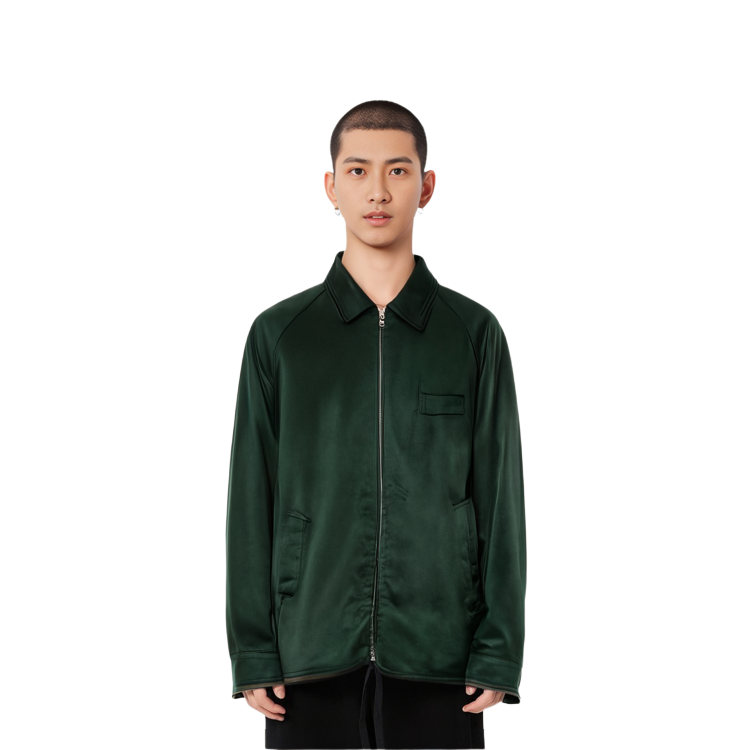 Sizing Nanamica SS24纯色拉链茄克男女同款绿色 SUAS400U-G