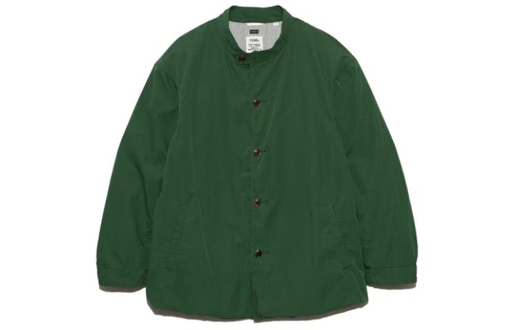 Shop Nanamica SS24 男女款純色針織襯衫領卡其外套 SUAS409U