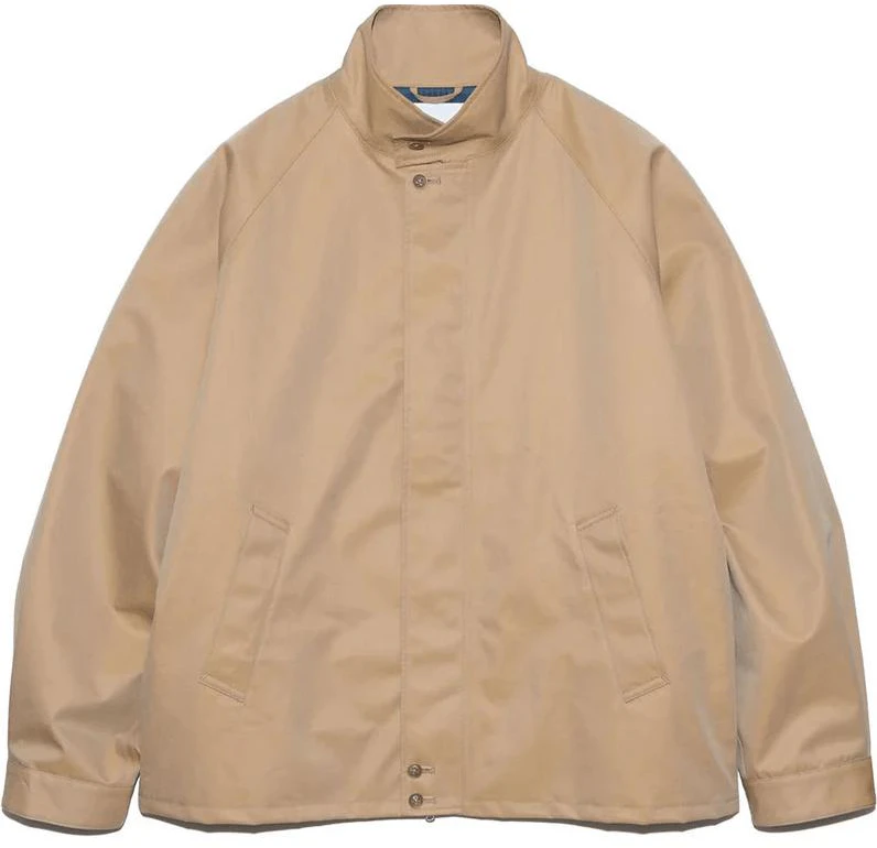 nanamica-ss-24-waterproof-breathable-stand-collar-jacket-beige-suas-403-u-be